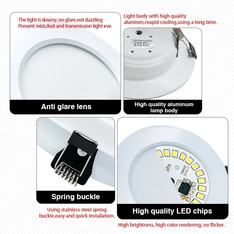 LED Downlight 3W 5W 7W 9W 12W  - огляд і ціна Home Cinema Led