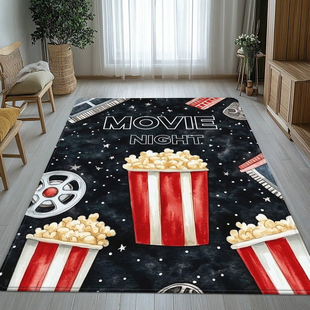Movie Night Door Mat - Popcorn - огляд і ціна Home Cinema Room Size