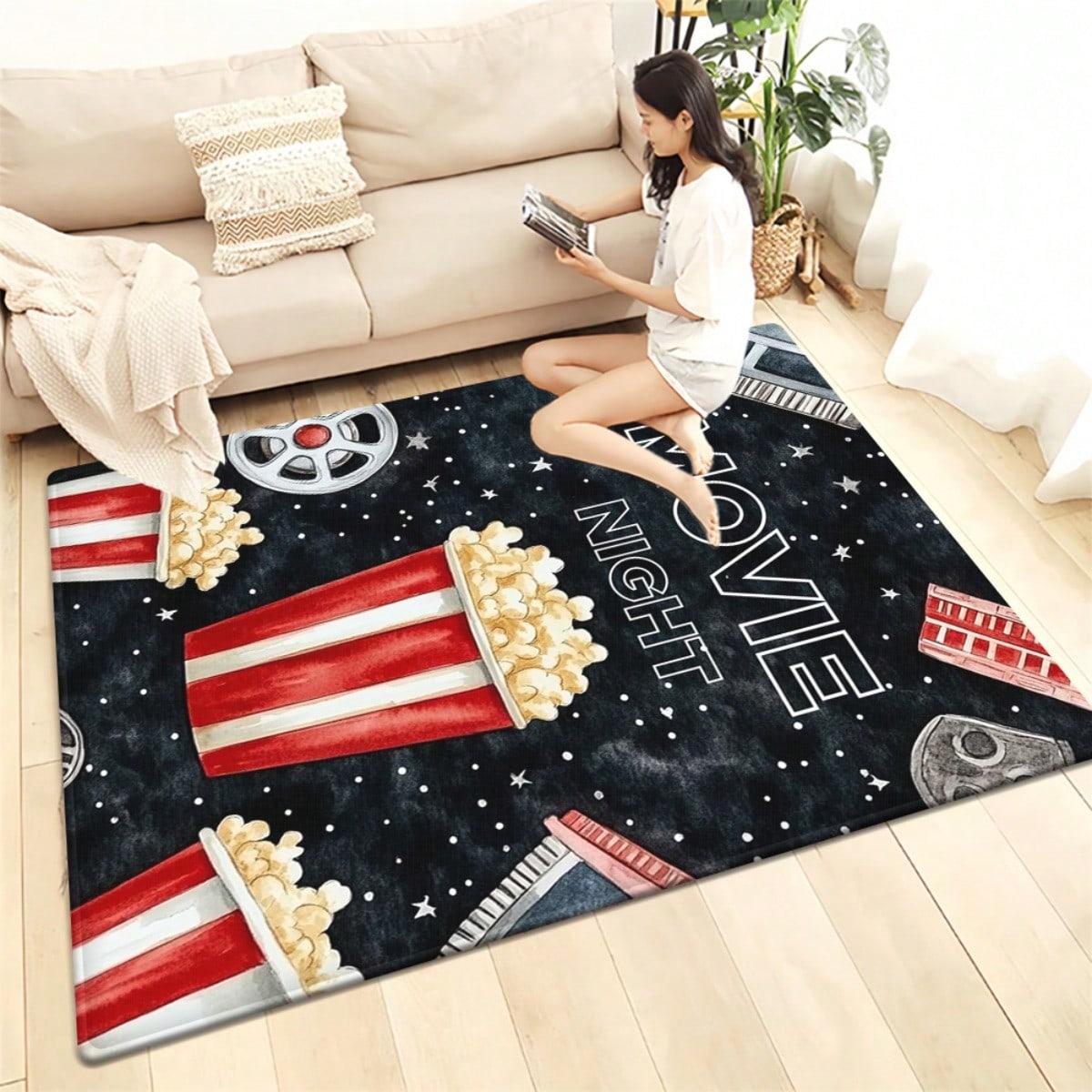 Movie Night Door Mat - Popcorn - огляд і ціна Home Cinema Room Size