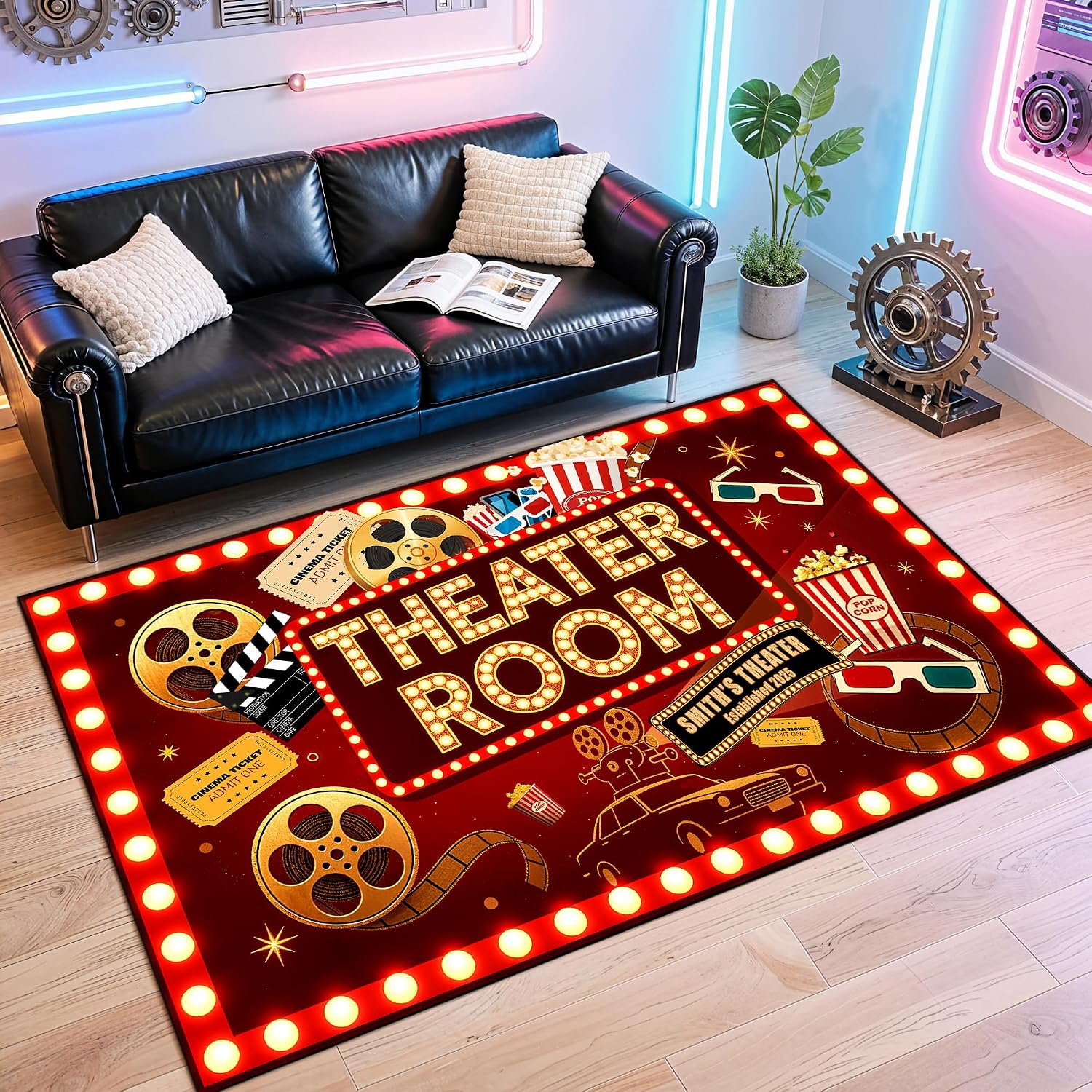 Movie Night Area Rug Home Thea - огляд і ціна Home Cinema Flooring