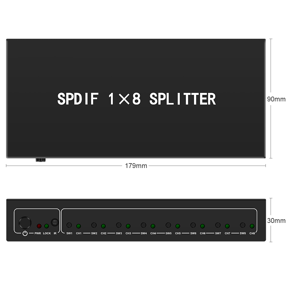 Optical Audio Splitter,1 in 8  - огляд і ціна Home Cinema Installation